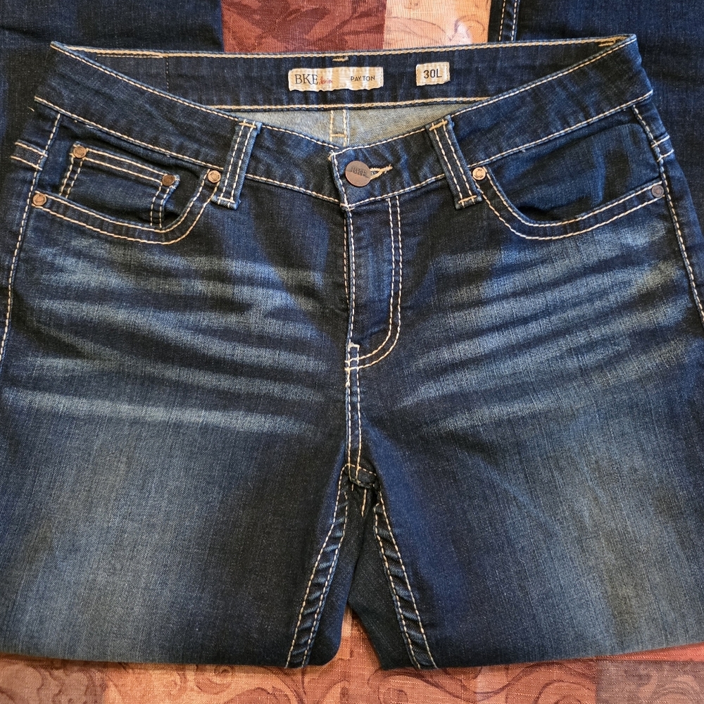 BKE Payton Dark Blue Skinny Jeans 30L